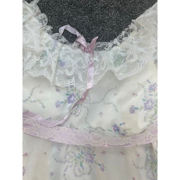 Dance Allure Vintage Girl White Floral Lace Puffy Sleeve Special Occasion - Picture 7 of 13